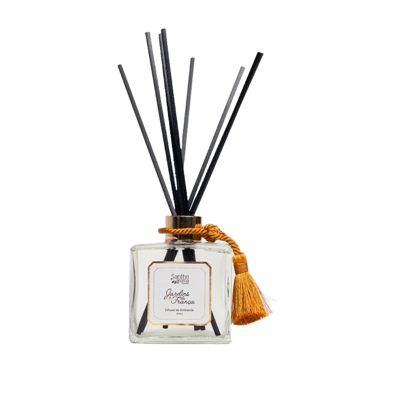 DIFUSOR DE AROMAS COM VARETAS JARDINS DA FRANÇA 350ML - FRASCO VIDRO