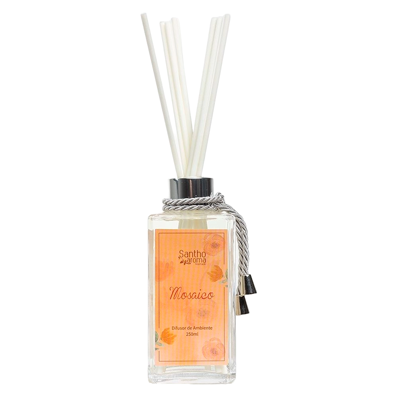 DIFUSOR DE AROMAS COM VARETAS MOSAICO 250ML - FRASCO VIDRO