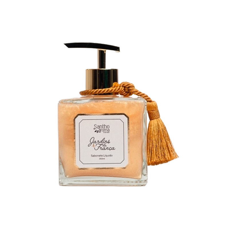 SABONETE LIQUIDO DOURADO JARDINS DA FRANÇA - 350ML - FRASCO VIDRO