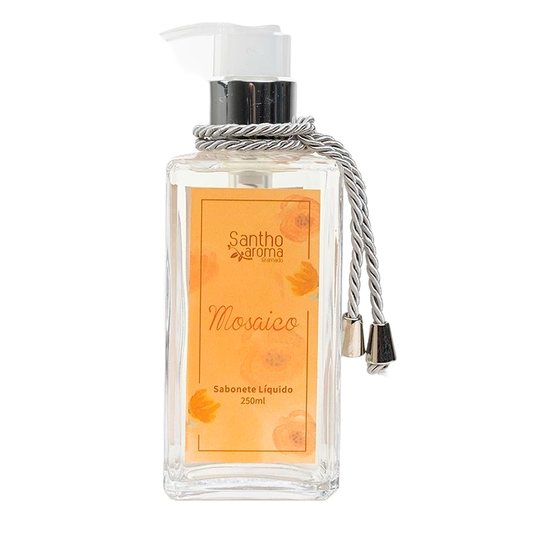 SABONETE LIQUIDO TRANSPARENTE MOSAICO 250ML - FRASCO VIDRO