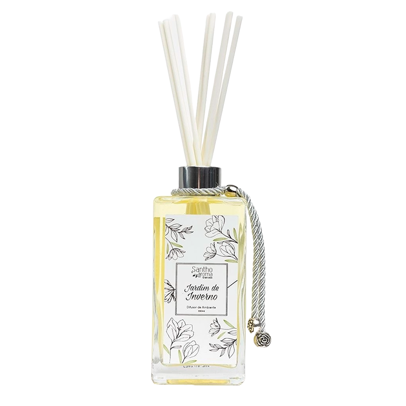 DIFUSOR DE AROMAS COM VARETAS JARDIM DE INVERNO 350ML - FRASCO VIDRO