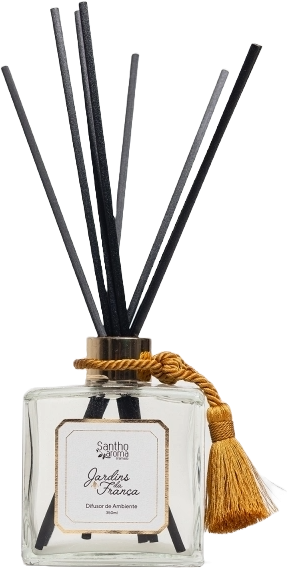 DIFUSOR DE AROMAS COM VARETAS JARDINS DA FRANÇA 350ML - FRASCO VIDRO