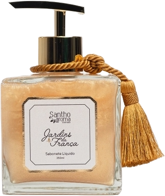 SABONETE LIQUIDO DOURADO JARDINS DA FRANÇA - 350ML - FRASCO VIDRO
