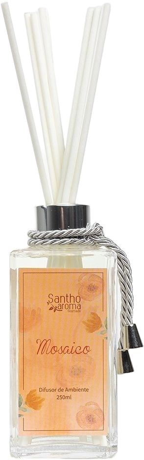 DIFUSOR DE AROMAS COM VARETAS MOSAICO 250ML - FRASCO VIDRO