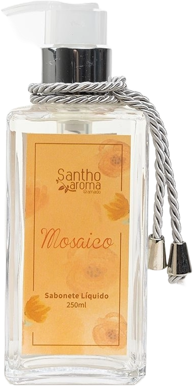 SABONETE LIQUIDO TRANSPARENTE MOSAICO 250ML - FRASCO VIDRO